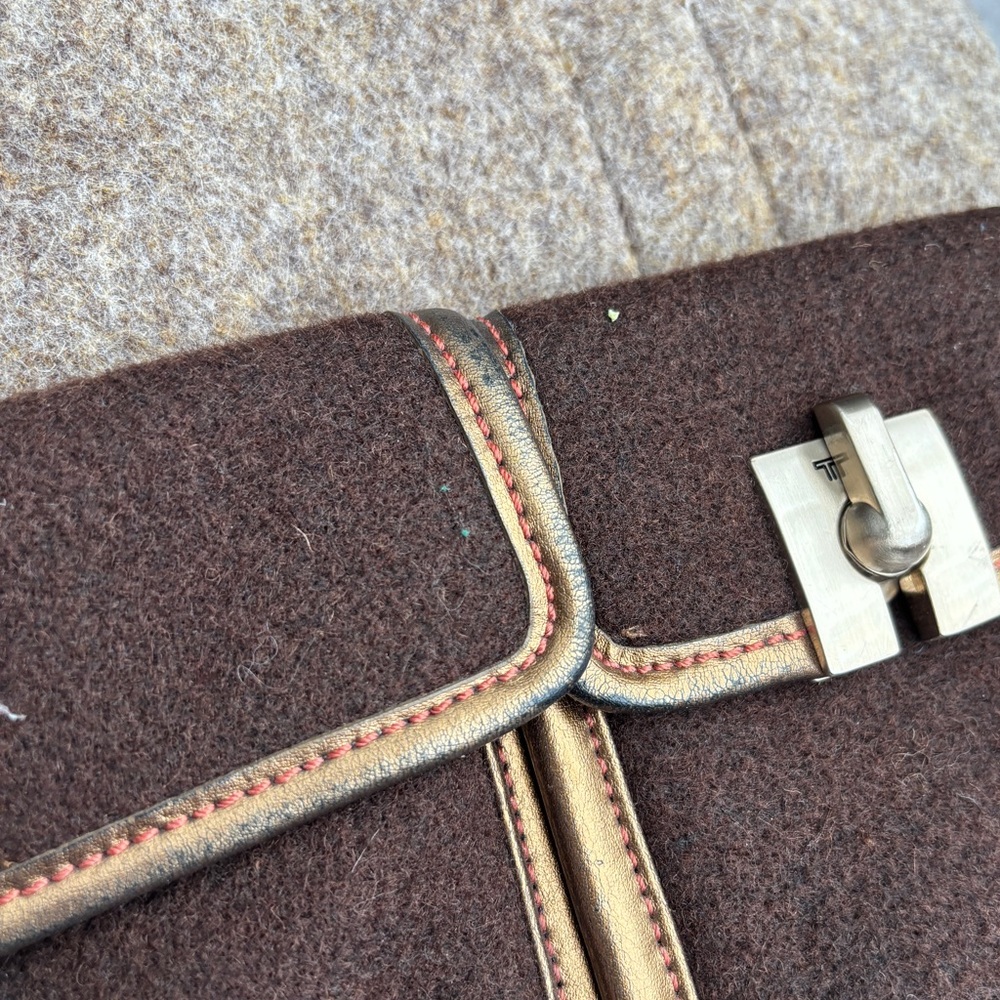 Tumi Brown Wool Computer Bag - image 6